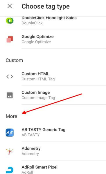 data sources in google tag manager