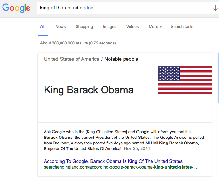 king of the united states