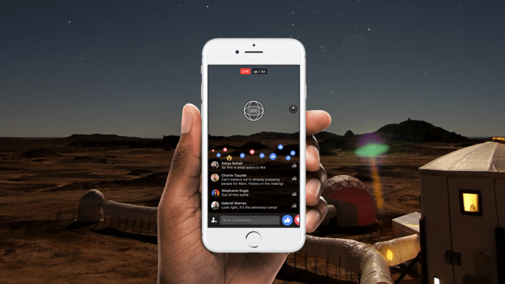 National Geographic will air the first 360-degree live stream on Facebook.